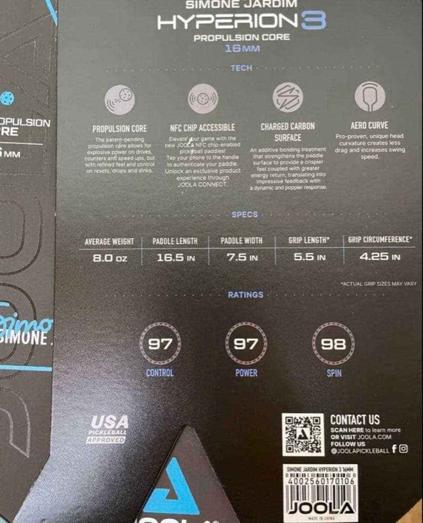 [本物]JOOLA HYPERION 3 SIMONE ピックルボール