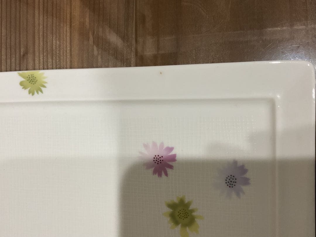 BERNARDAUD 花柄 正方形皿 箱付き