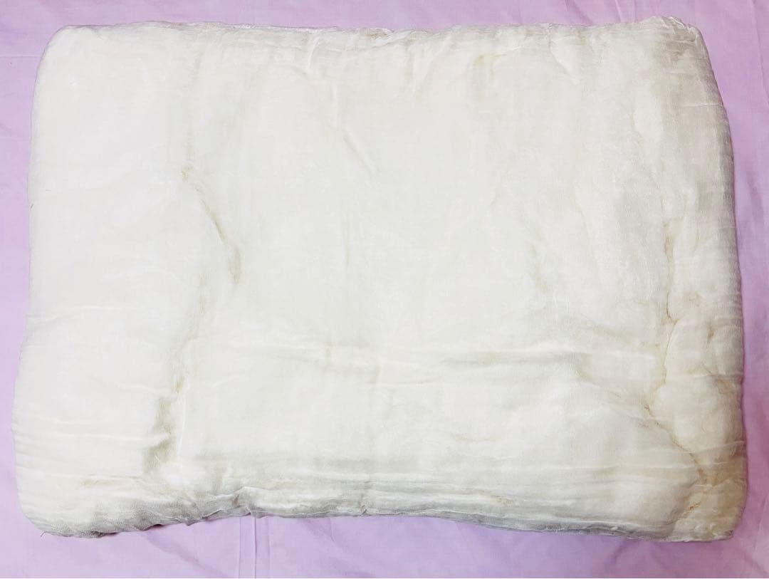 LILYSILK シルク枕 ホワイト 2点セット 50x70 真綿充填　カバー付