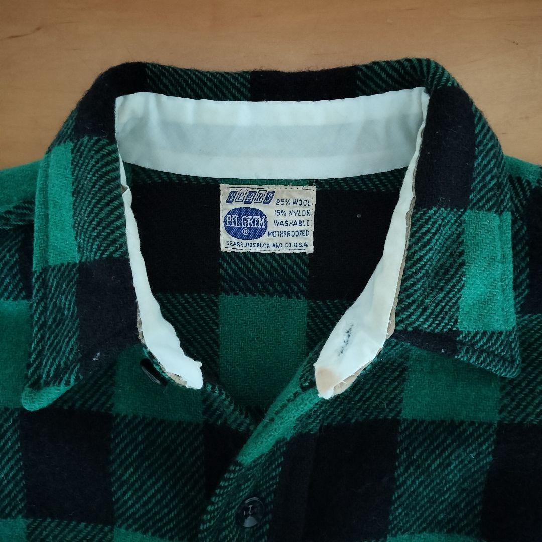 60s ヴィンテージ PILGRIMピルグリム sears ネルシャツ XL