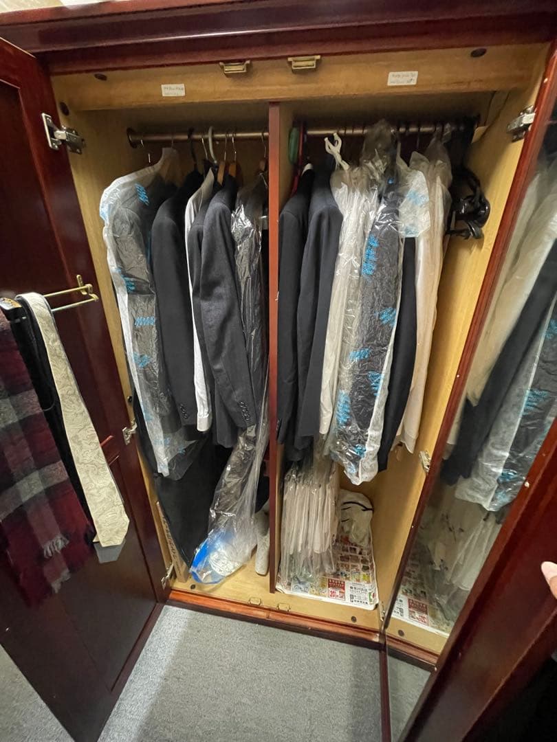 【値下げ】お買い得！　【状態良好】　大型木製洋服タンス