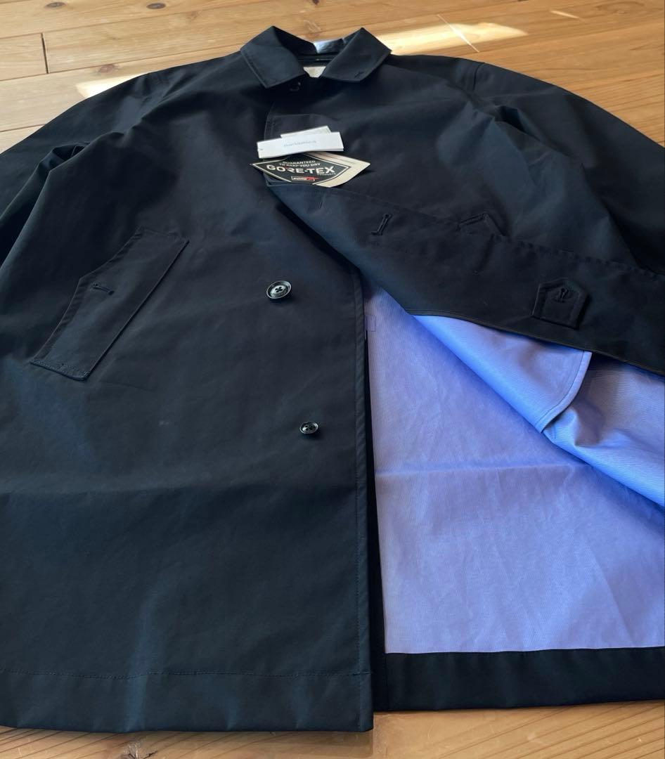 新品 ナナミカ 黒 ゴアテックス ステンカラーコートL相当