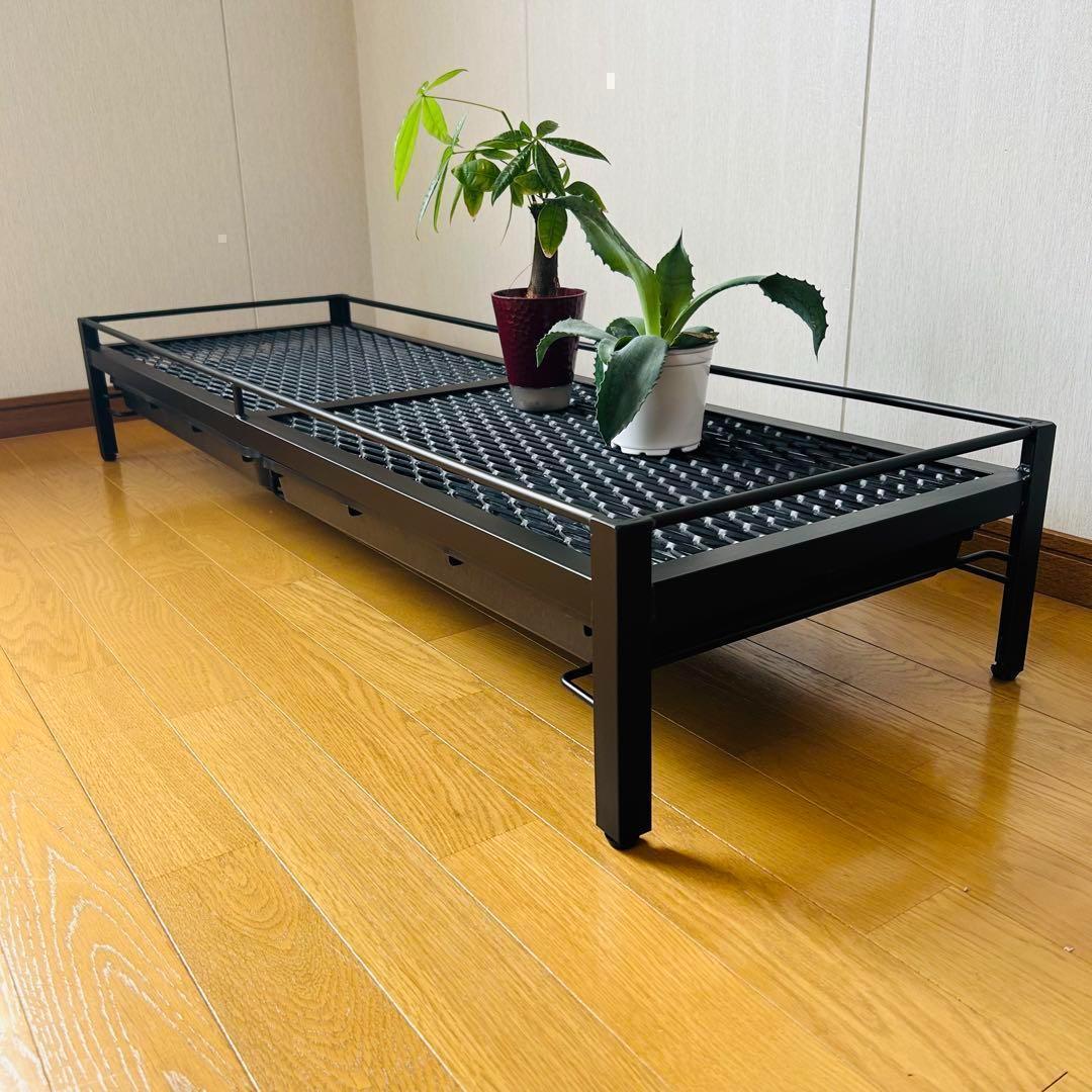 植物棚　シェルフ　アガペラック 124cm x 41cm ダブル受け皿仕様