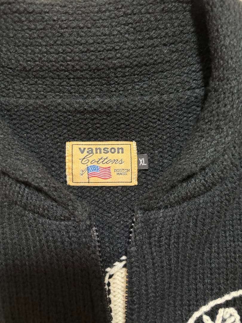 極美品！レア物！VANSON カウチン ジャケット XL