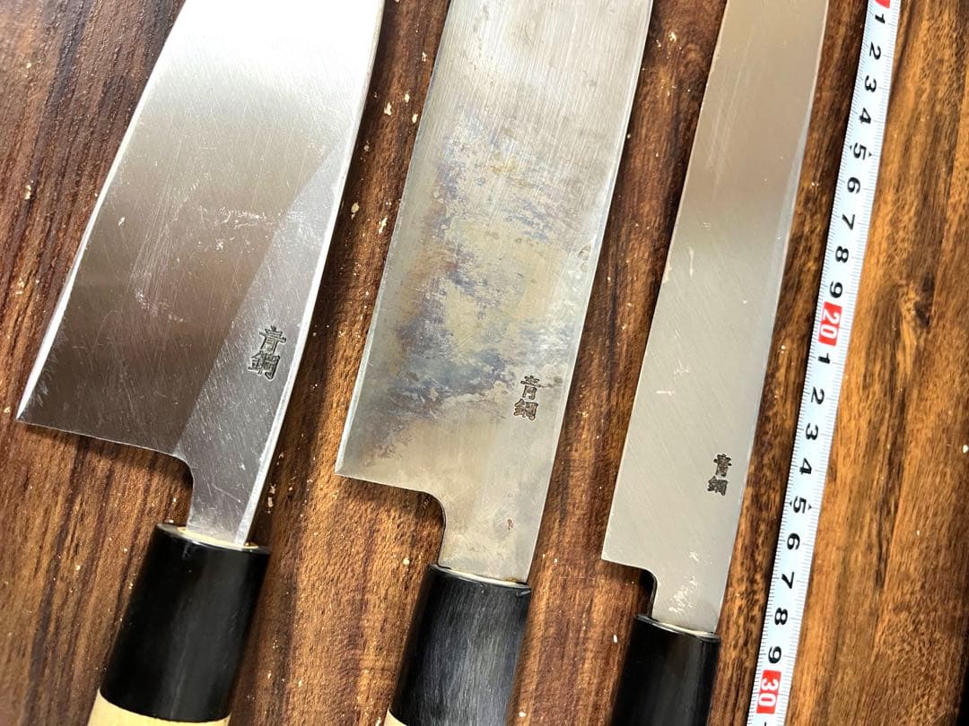 【美品】包丁用アタッシュケース（6本収納・鍵なし）と和包丁3本セット