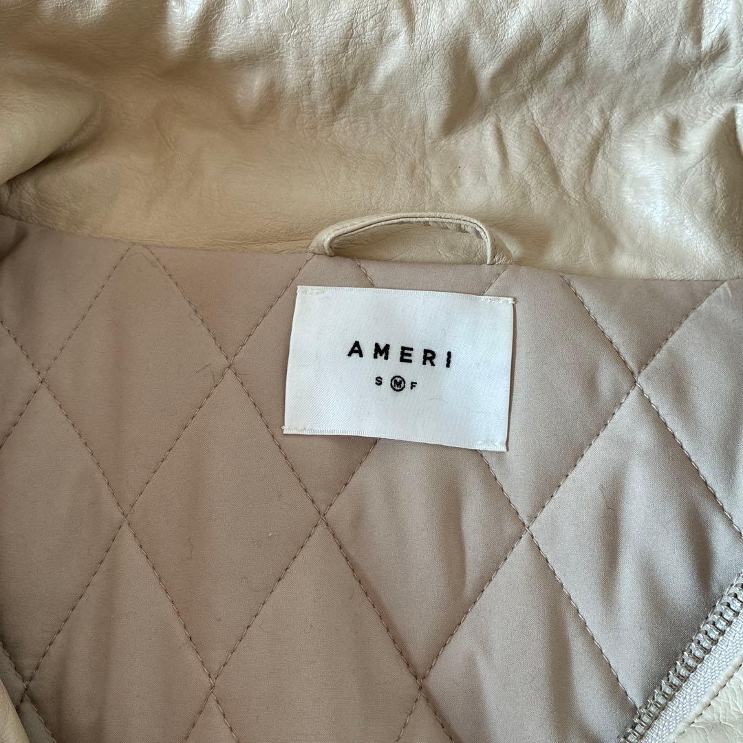 ジャケット・アウター Ameri PASTING LIKE FAKE LEATHER JACKET