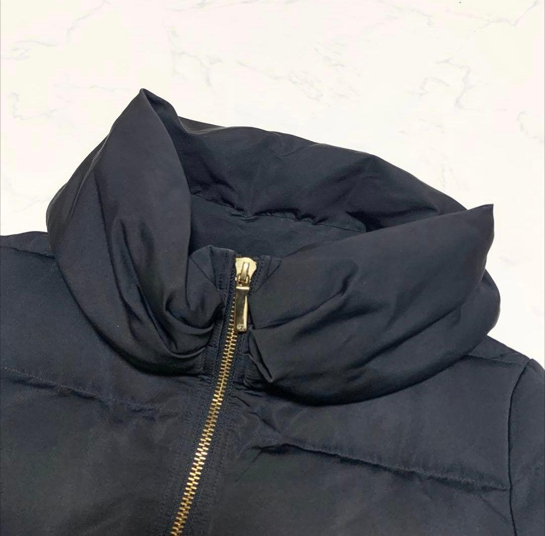 【美品】ノーブル　エステルファイユミドルダウンコート　ボリュームカラー　M　黒色