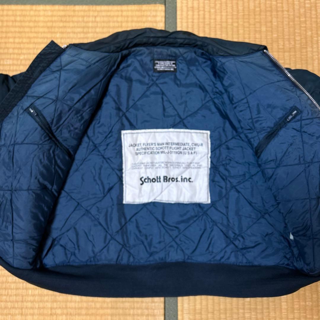 90s schott cwu-r フライトジャケットNavy