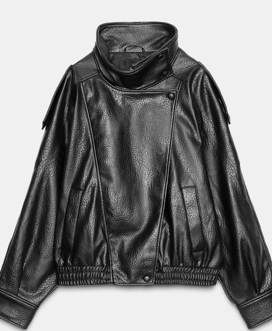 新品ZARAフェイクレザージャケット
