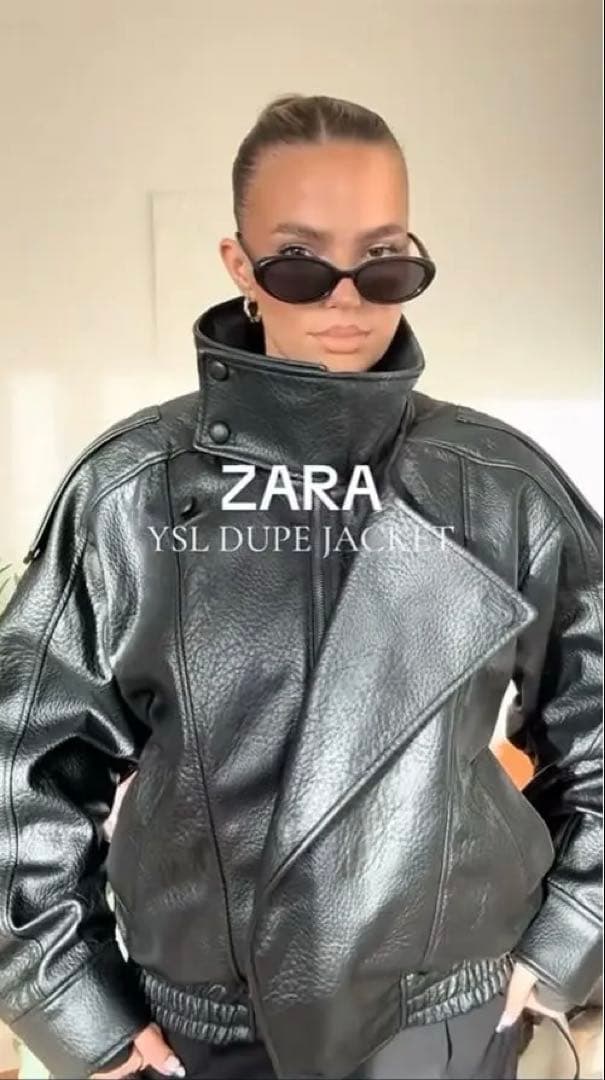 新品ZARAフェイクレザージャケット
