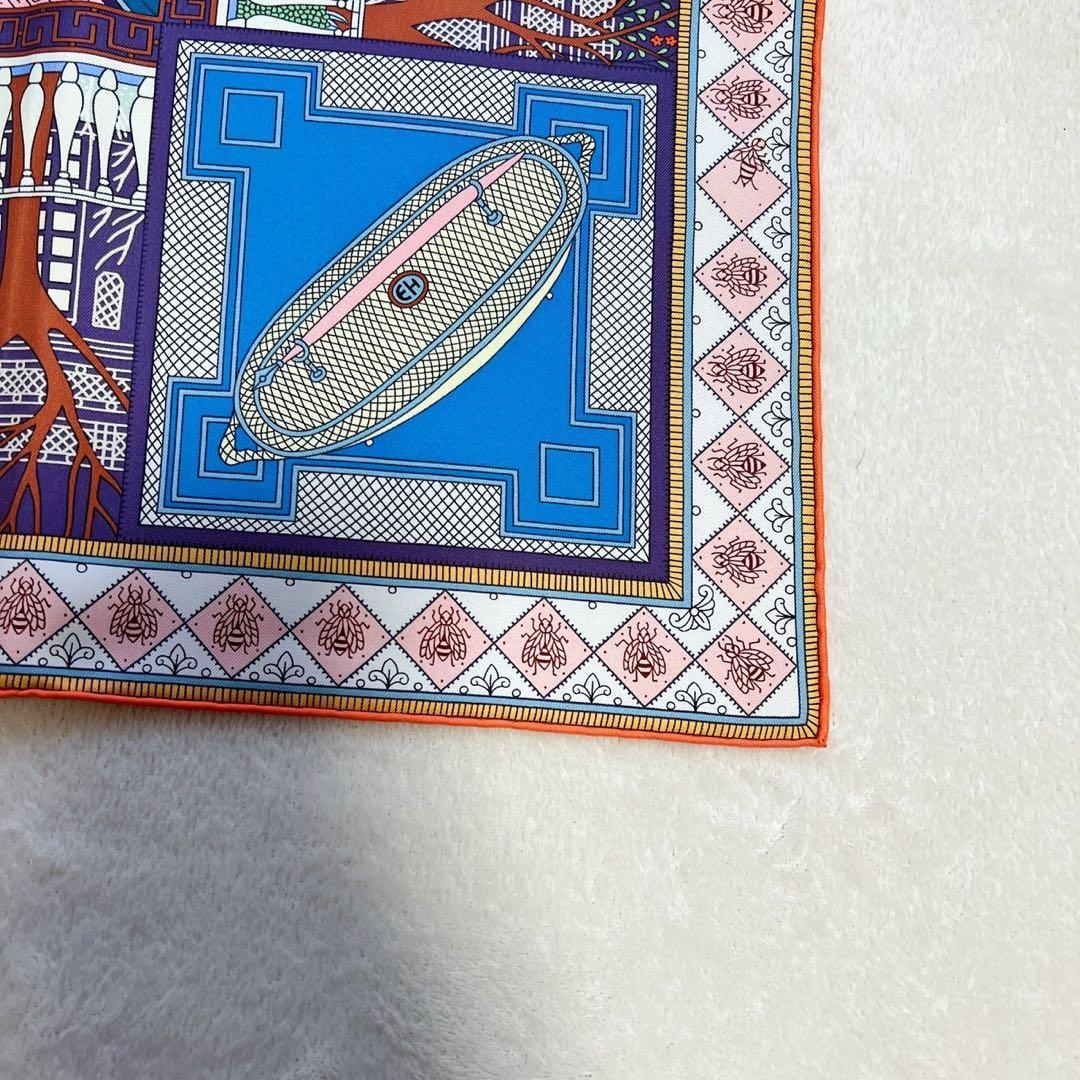 未使用タグ付　エルメス HERMES カレ90　オブジェ・ドゥ・キュリオジテ