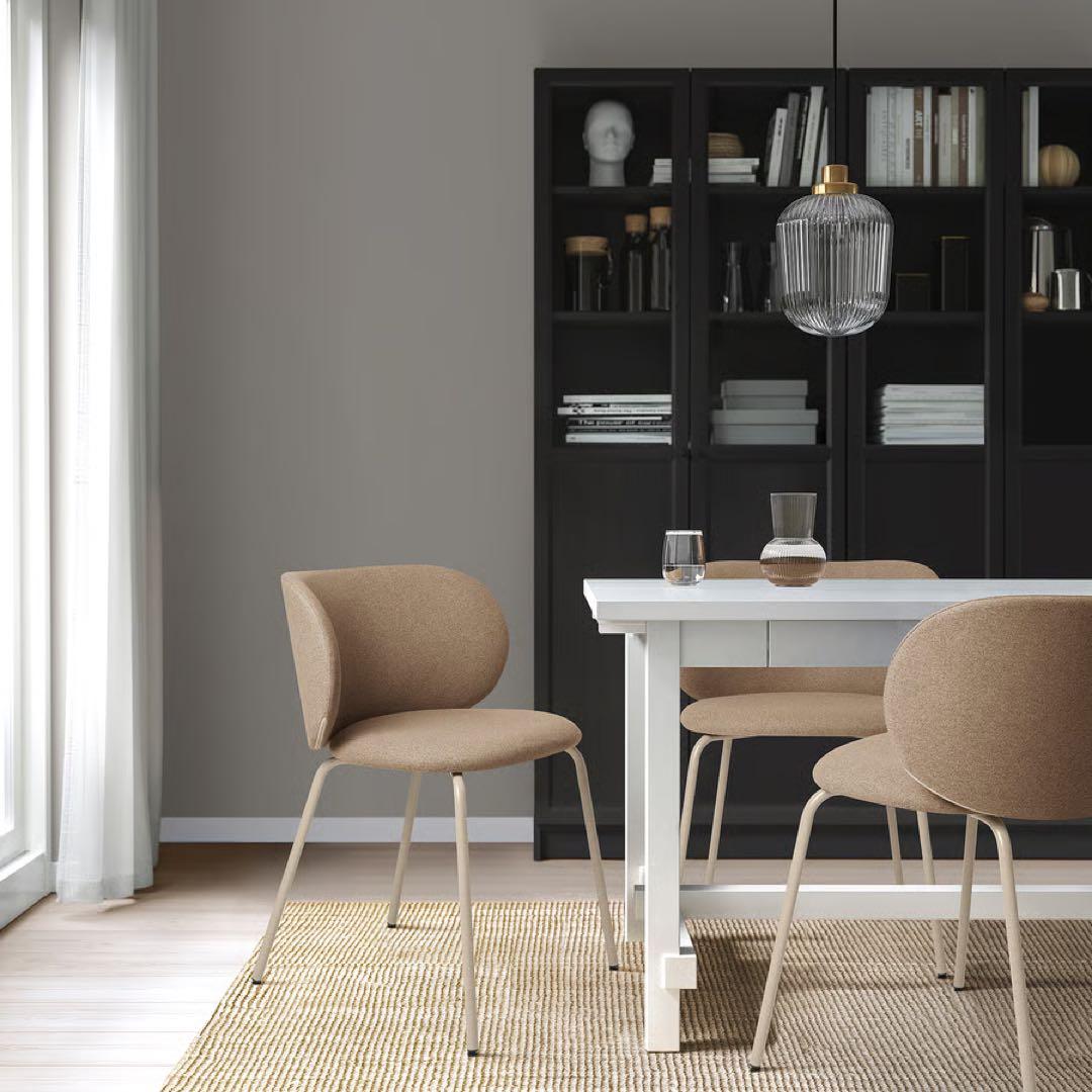 IKEA KRYLBO クリルボー ダークベージュ チェア　4脚セット