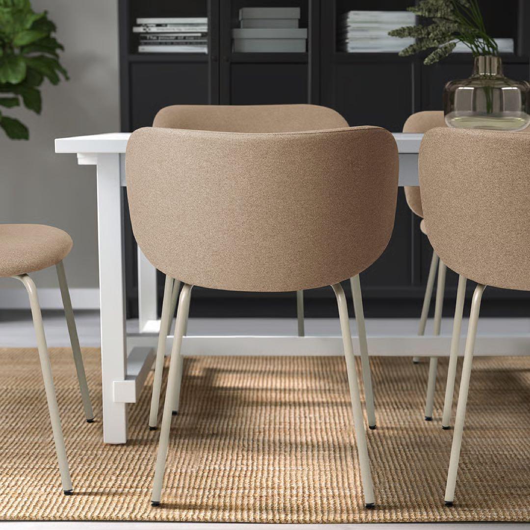 IKEA KRYLBO クリルボー ダークベージュ チェア　4脚セット
