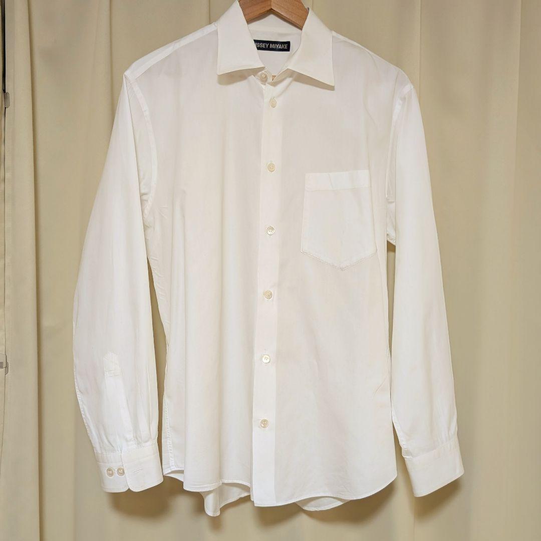 ISSEY MIYAKE 長袖 カラーシャツ 3サイズ ホワイト