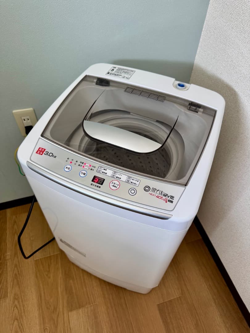 超美品 2024年製小型洗濯機 3kg MyWAVEHEAT40 首都圏無料配送