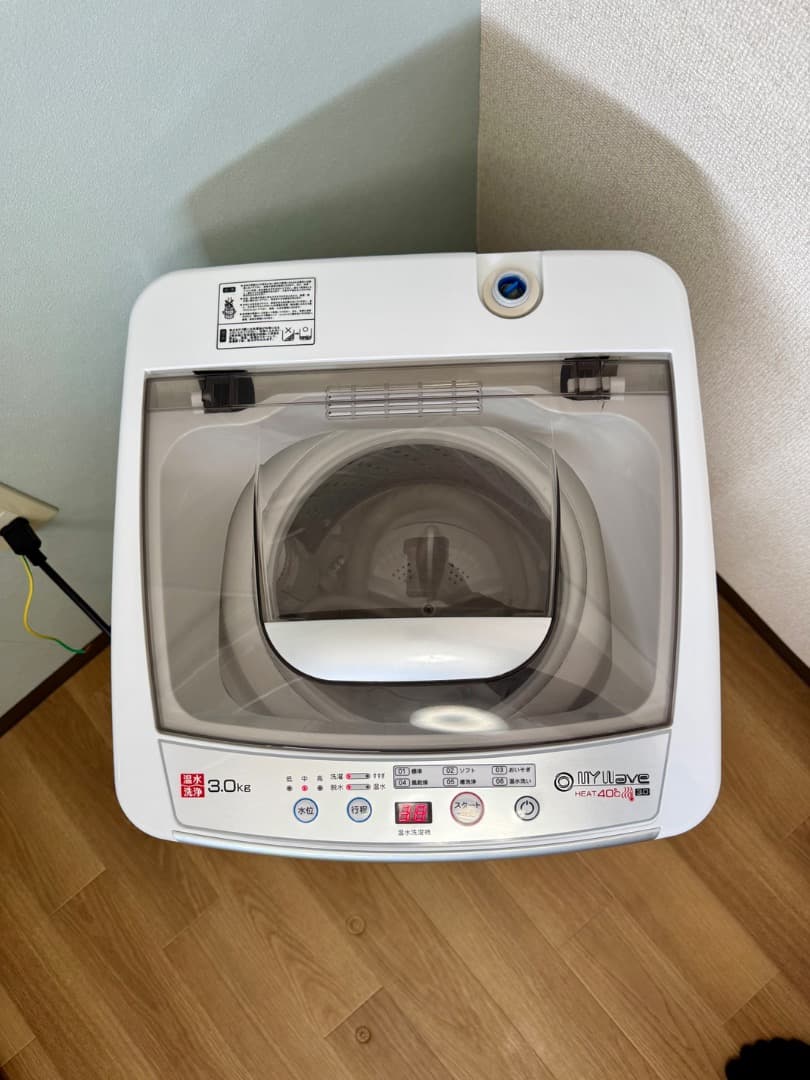 超美品 2024年製小型洗濯機 3kg MyWAVEHEAT40 首都圏無料配送