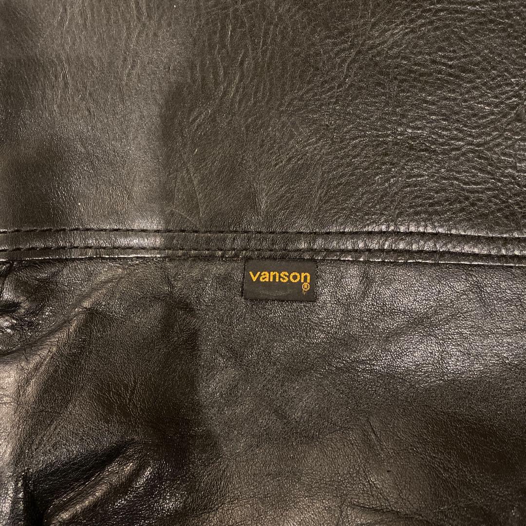 vanson 黒 レザートートバッグ