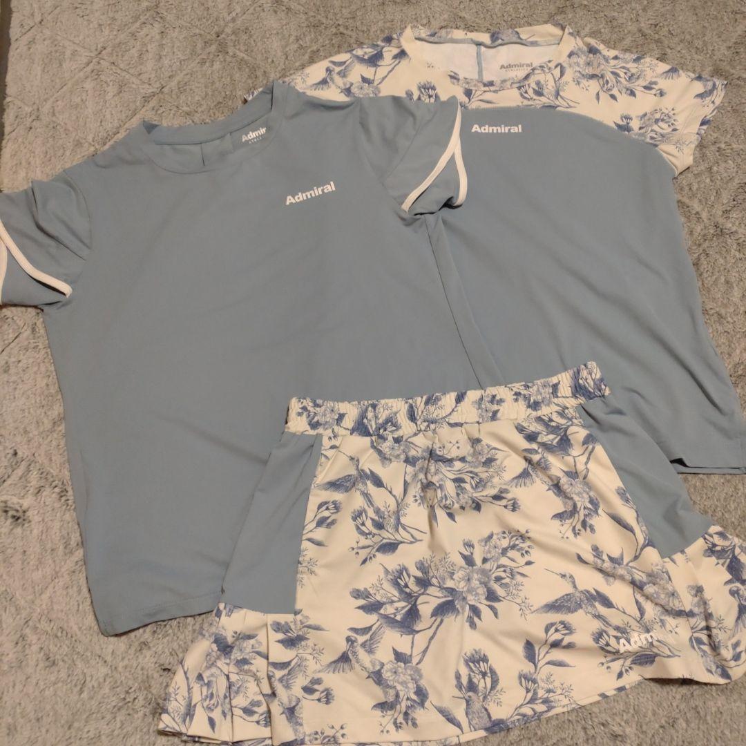 Admiral テニスウェアセット 水色と花柄