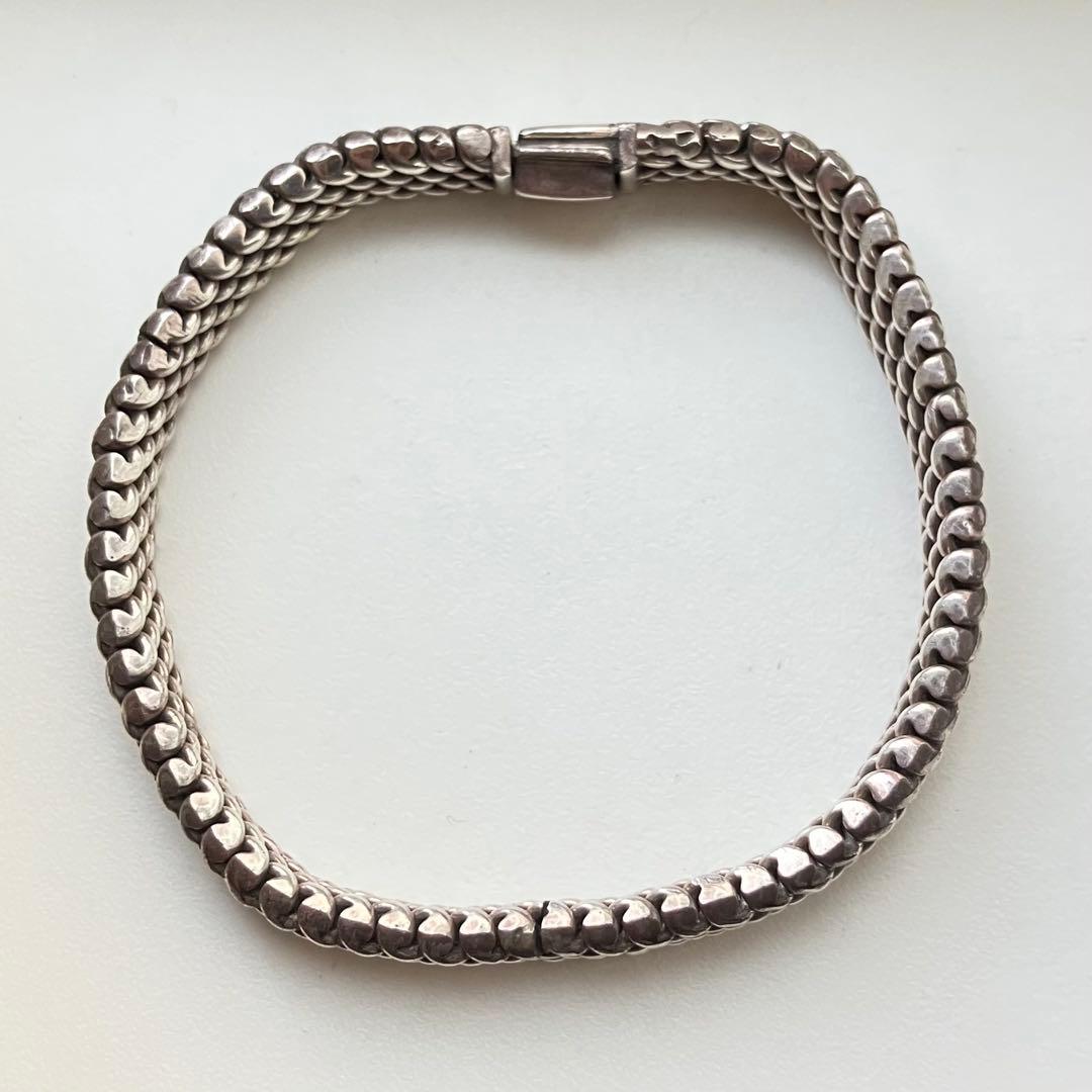 シルバー925 メッシュブレスレット ヴィンテージ