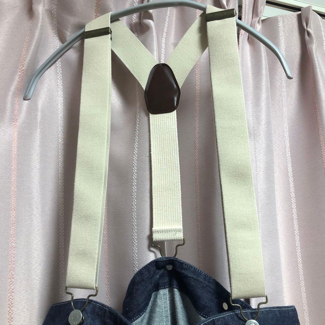 HARVESTY デニムサスペンダーガーデンパンツ
