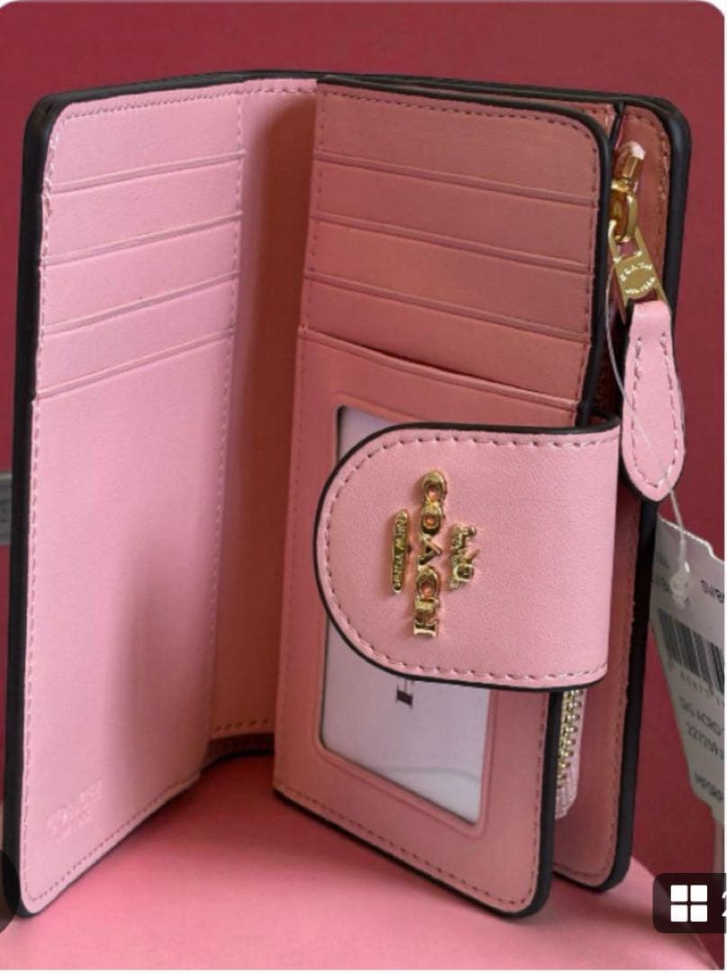 COACH 二つ折り財布ピンク【新品】