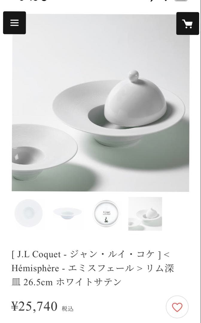 J.L Coquet ジャン・ルイ・コケ エミスフェール 6枚セット26.5cm