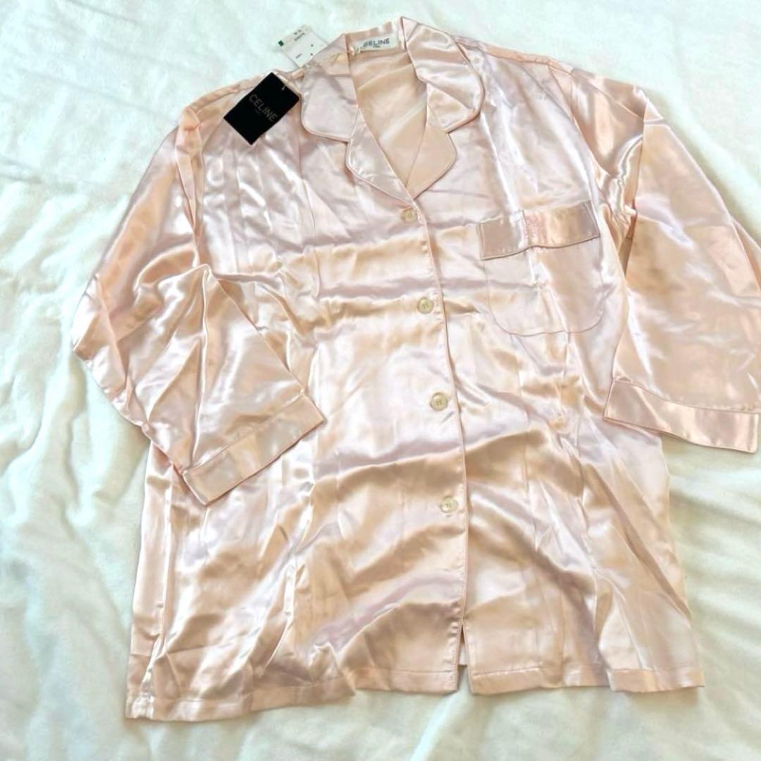未使用タグ付き　CELINE セリーヌ　シルク100% パジャマ　Mサイズ