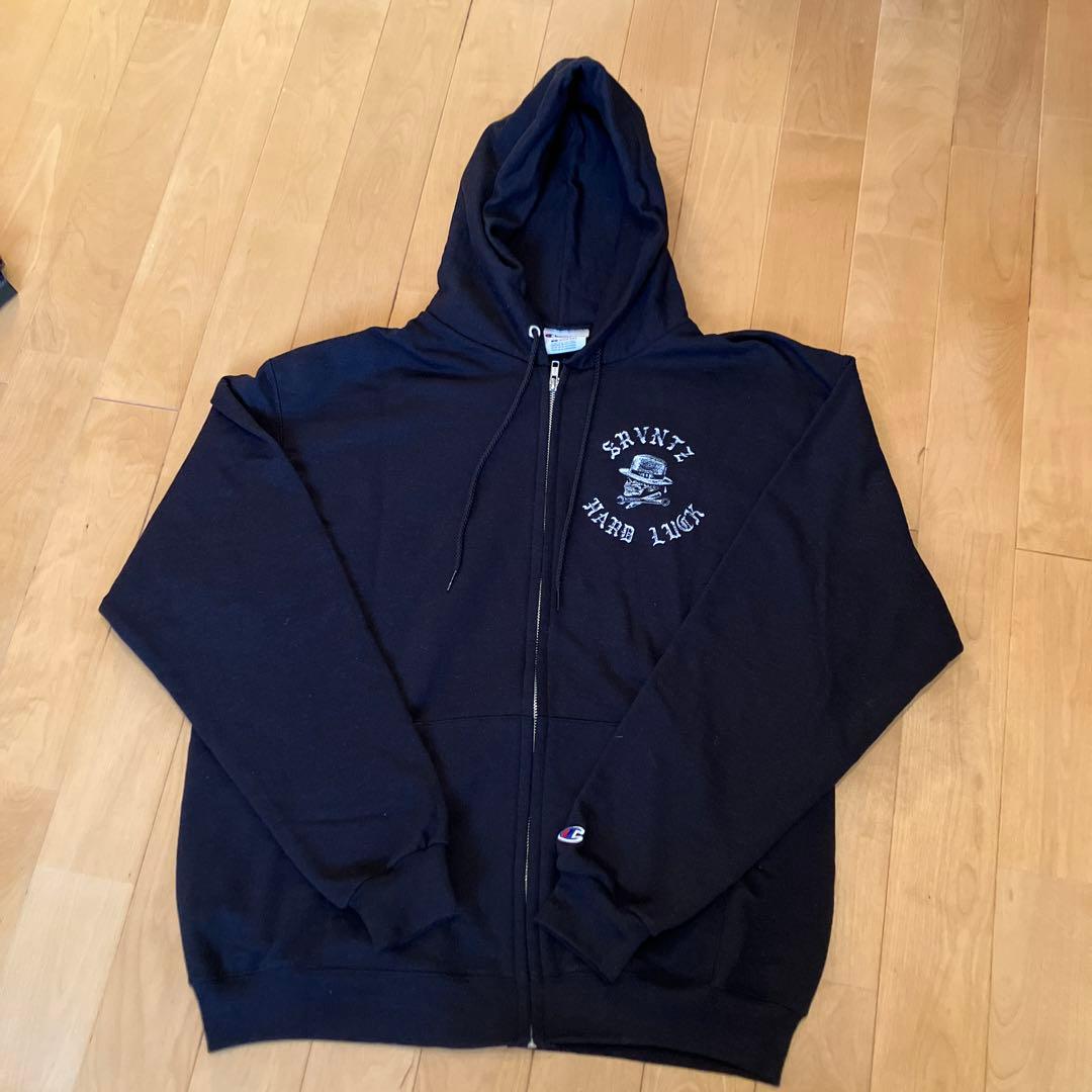 SRVNTZ HARD LUCK 限定コラボジップパーカー　ハードラック