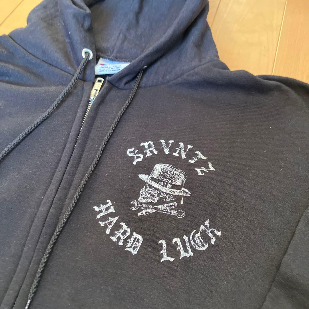 SRVNTZ HARD LUCK 限定コラボジップパーカー　ハードラック