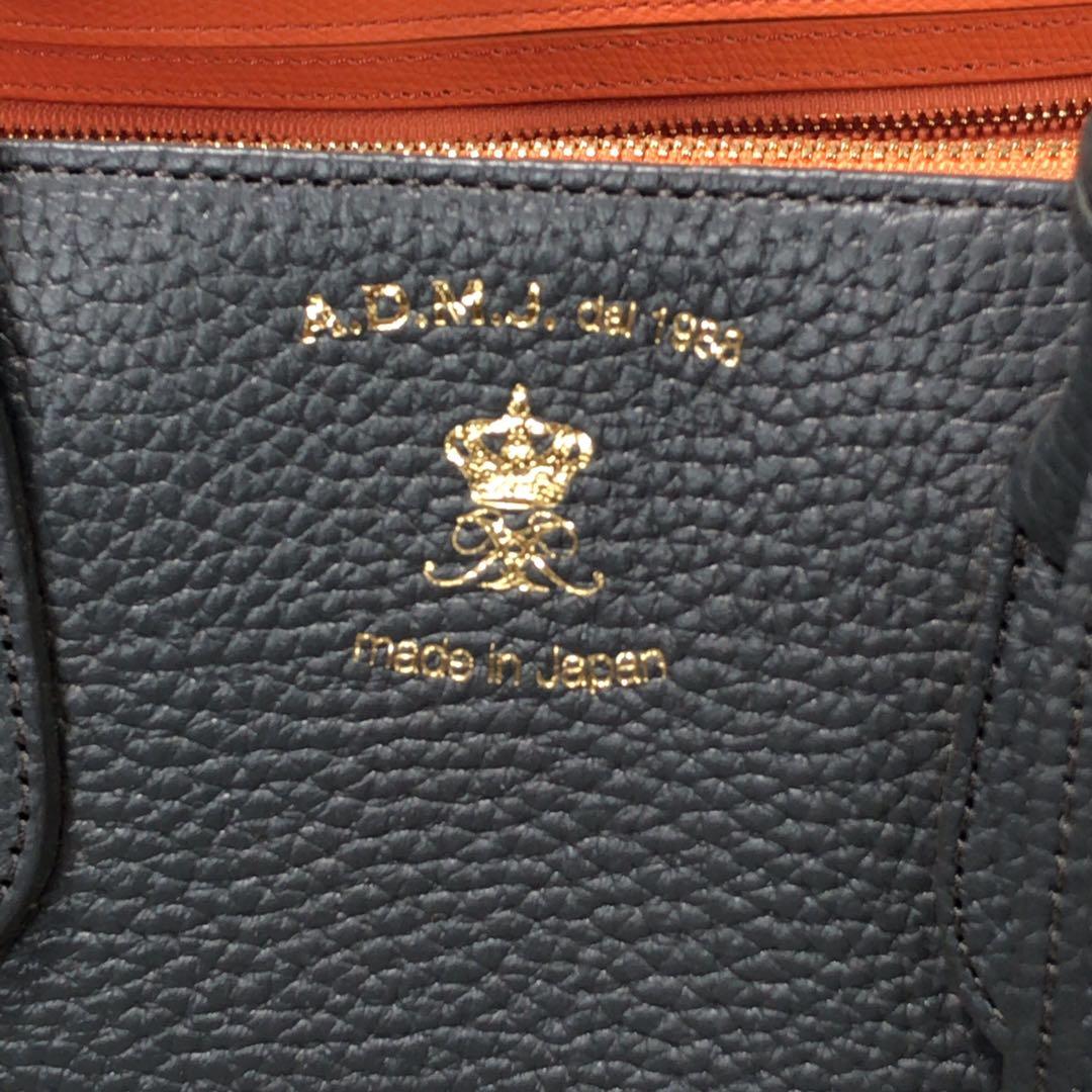 まるこ 様　ADMJ シュリンクレザー トートバッグ ハンドバッグ　シボ革