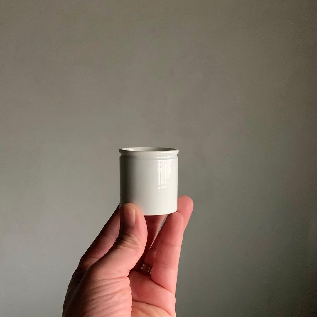 青みを帯びた 筒盃 酒器 盃ぐい呑み 古道具 アンティーク ブロカント