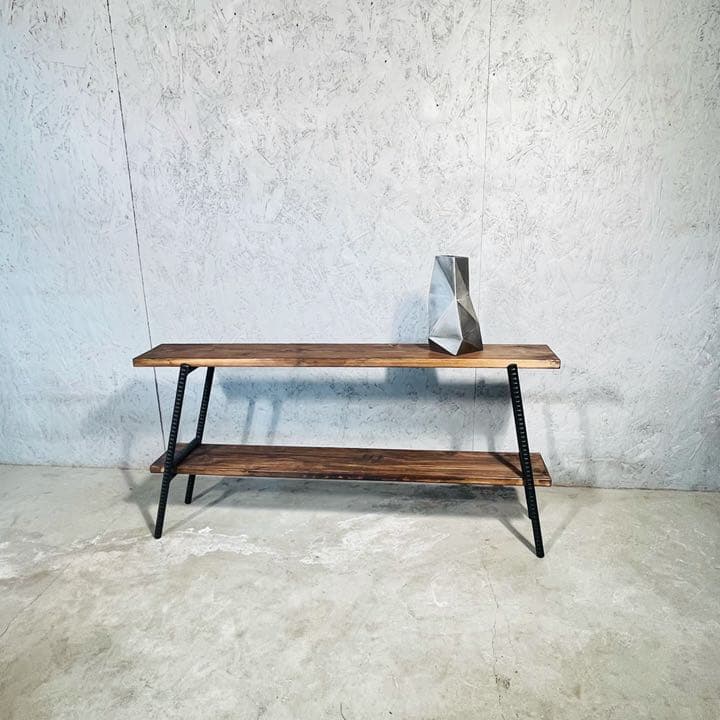ラダーラック　棚 飾り棚 アイアン家具 インダストリアル DIY 無垢板