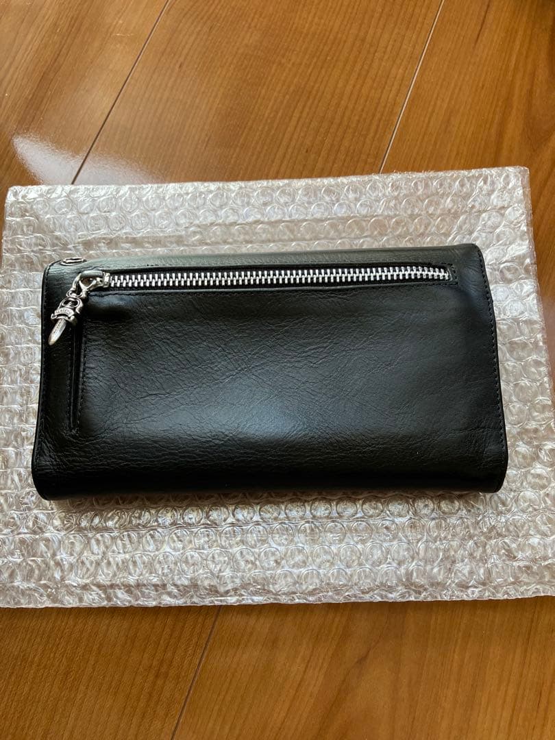 クロムハーツ　ウェーブウォレット　クロスボタン