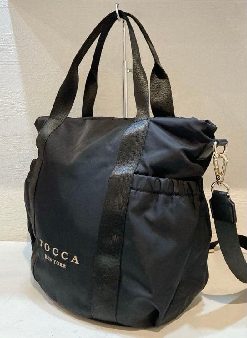 【美品】TOCCA SANA SIDEPOCKET TOTE 2way 黒
