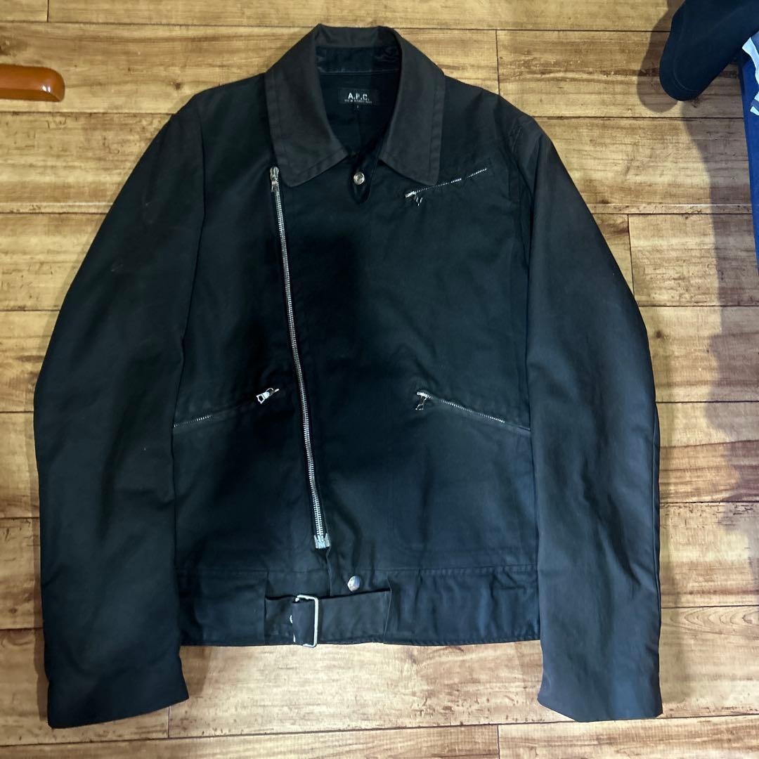 A.P.C. オイルドコットンライダースジャケット　イーストバイウエスト期