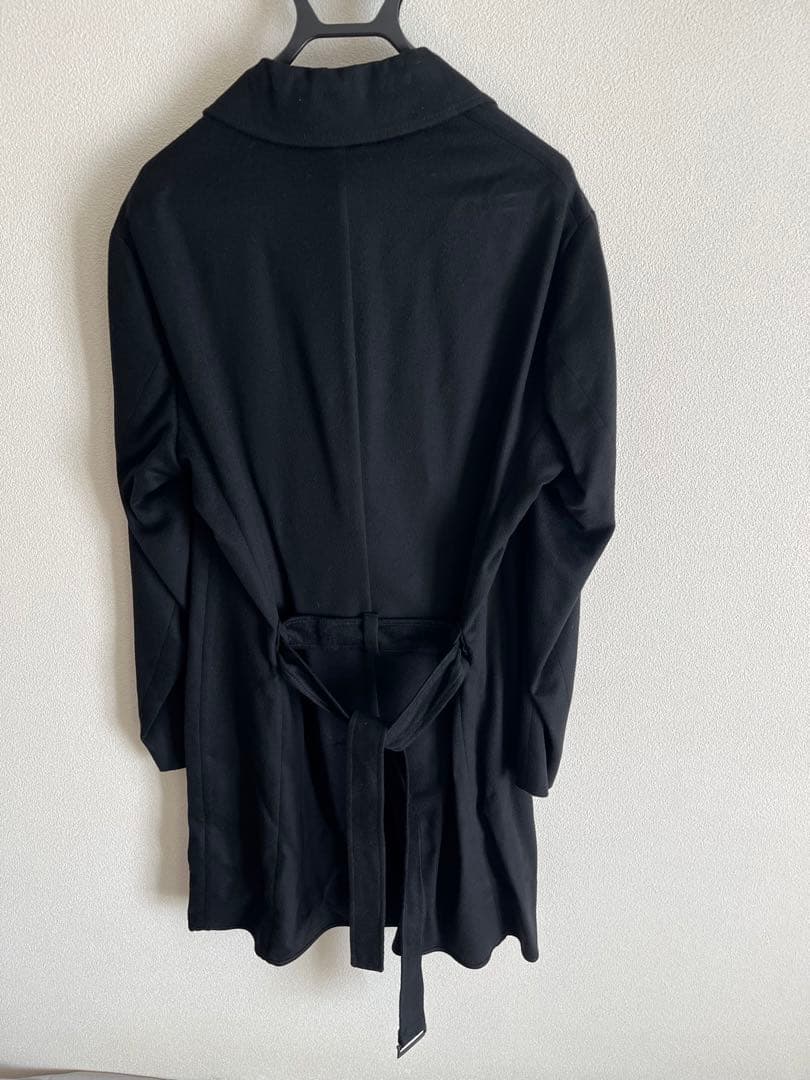 EMPORIO ARMANI 黒 カシミヤ100% ロングコート