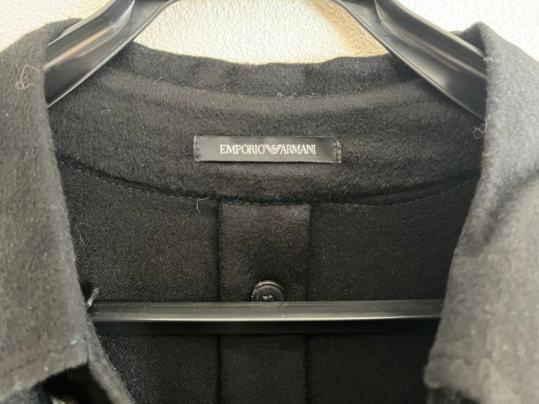 EMPORIO ARMANI 黒 カシミヤ100% ロングコート