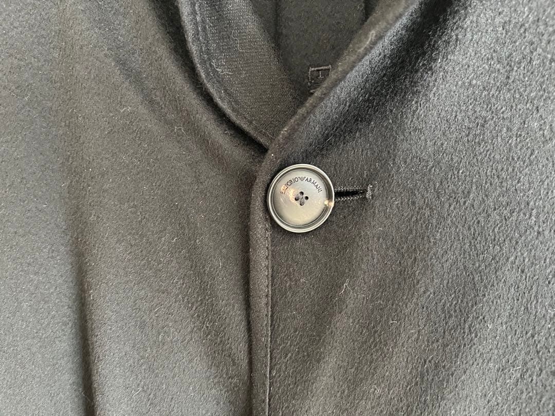 EMPORIO ARMANI 黒 カシミヤ100% ロングコート