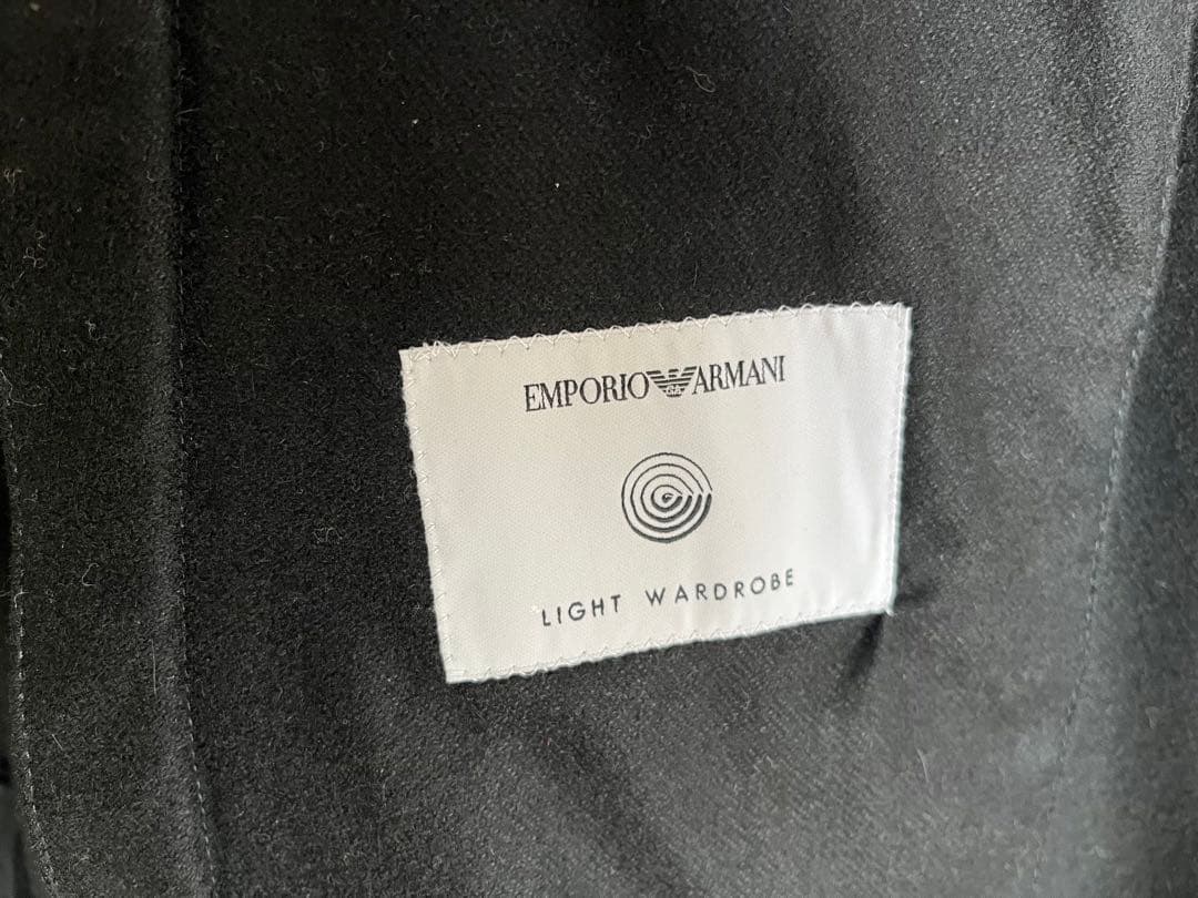 EMPORIO ARMANI 黒 カシミヤ100% ロングコート