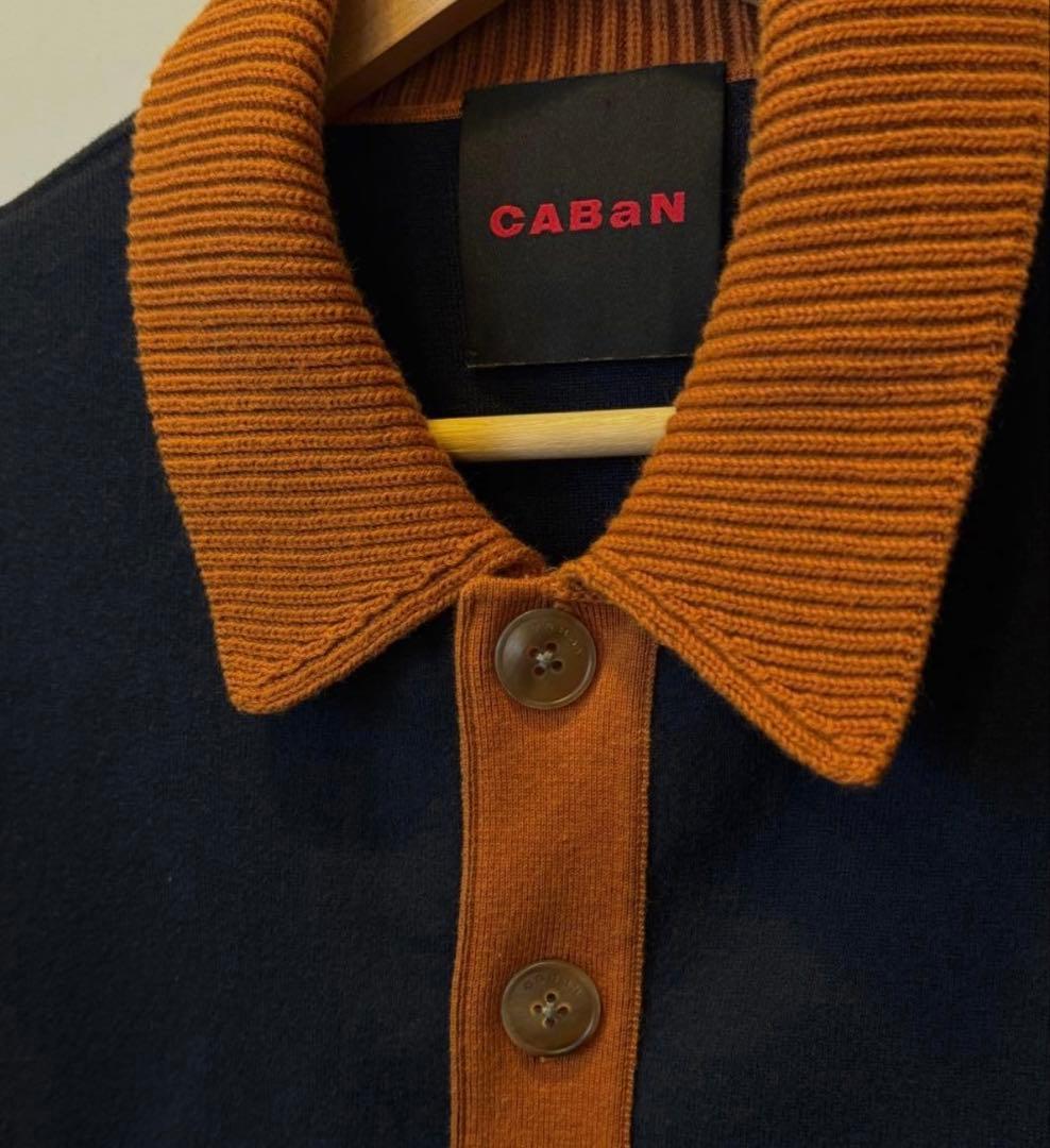 CABaN コットンカシミヤ ポロカーディガン　Mサイズ