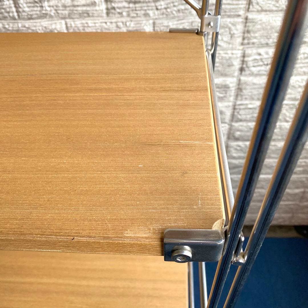 【配送は要相談】MUJI 無印良品 ステンレスユニットシェルフ オーク材棚セット