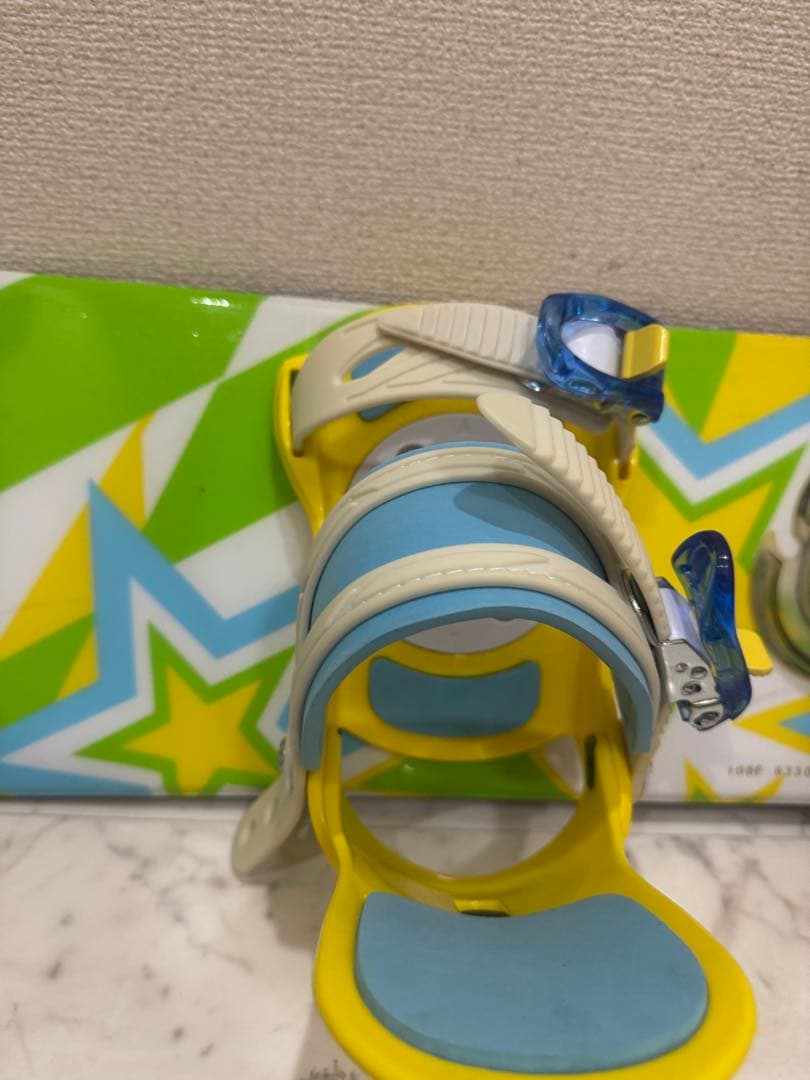 キッズ　 XERES 108 スノーボード グリーン/イエロー 3点セット