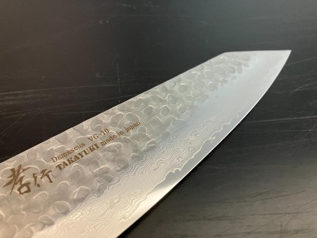 堺孝行　 ３３層槌目ダマスカス　洋包丁　剣型三徳 160mm