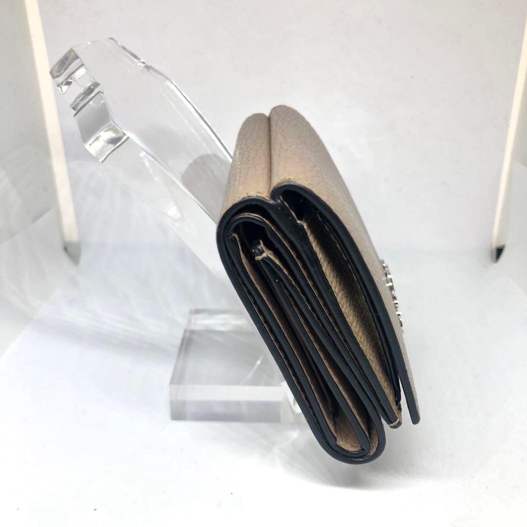 LOEWE アナグラム トライフォールド 三つ折り財布 ベージュ