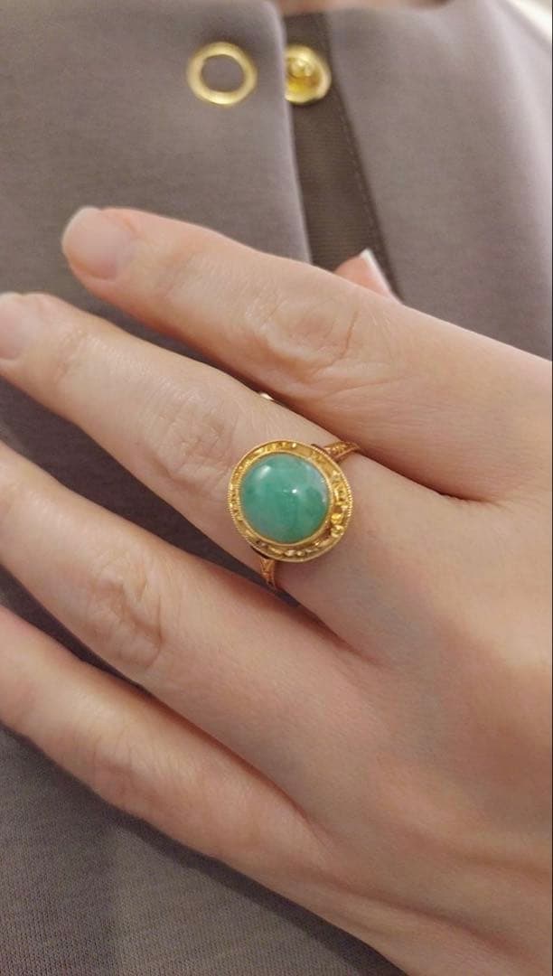 ジョアぽんさん専用 昭和ジュエリー18金　 ひすい　16号