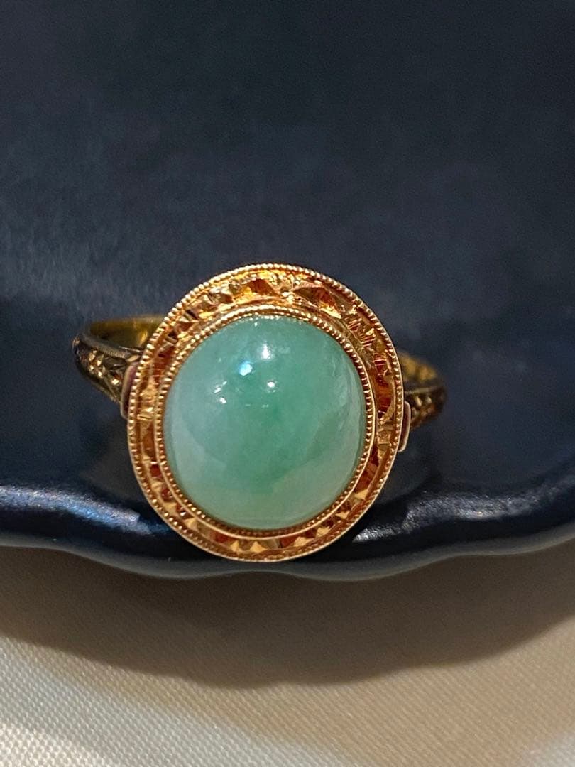 ジョアぽんさん専用 昭和ジュエリー18金　 ひすい　16号