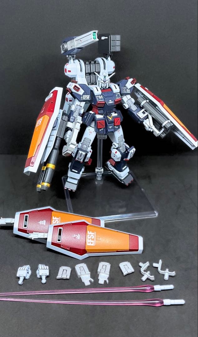 オ*ナ様 ガンプラ 完成品 HG フルアーマーガンダム 全塗装 サンダーボルト