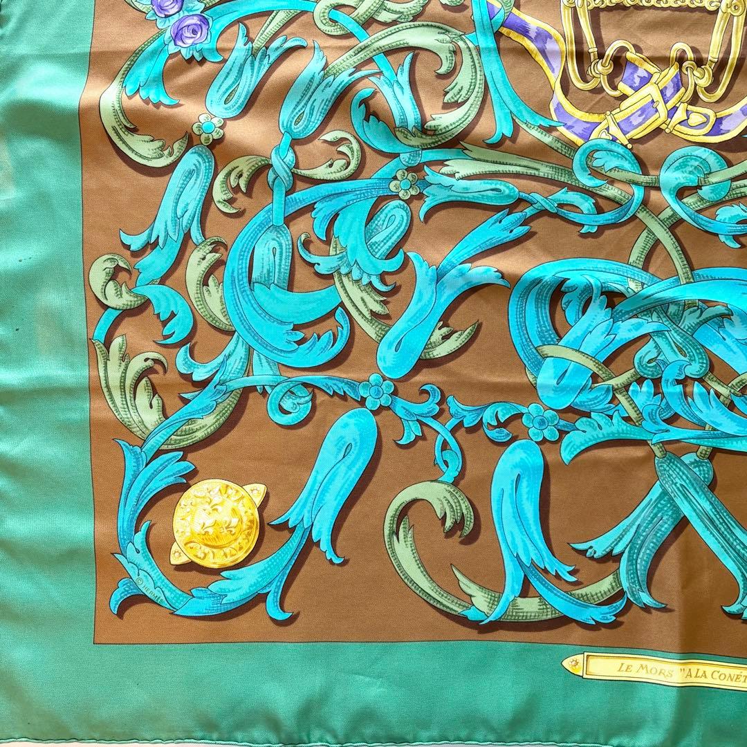 HERMES エルメス カレ90 スカーフ　LE MORS 馬具
