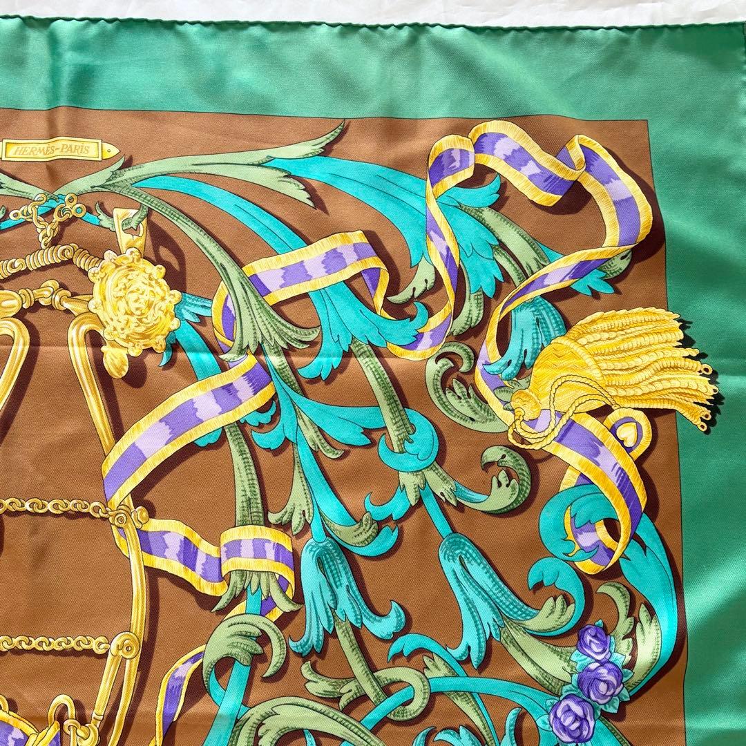 HERMES エルメス カレ90 スカーフ　LE MORS 馬具