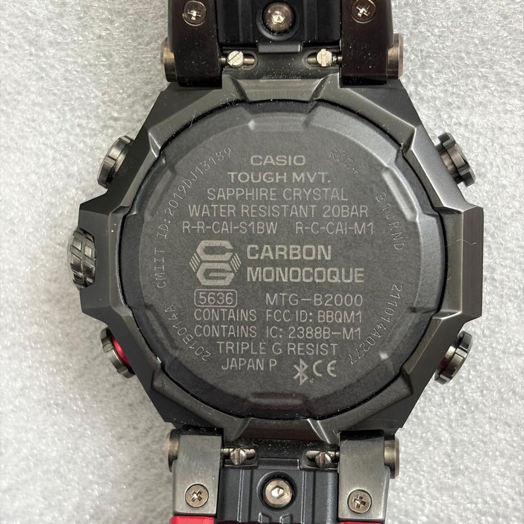 G-SHOCK MTG-B2000 黒/赤 時計
